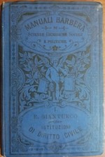 Istituzioni di diritto civile italiano Emanuele Gianturco 1911 Manuali Barbera