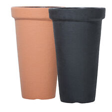 Vaso rotondo Classic Tower alto moderno texture pietra fioriera plastica