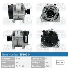 150 CV Alternatore per VW Golf