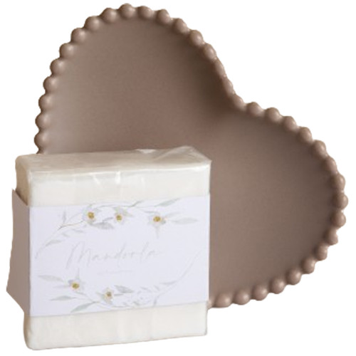 Set piattino cuore tortora - , +