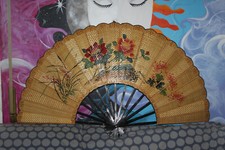  VENTAGLIO ORIENTALE DA ARREDO  VINTAGE  DI GRANDI DIMENSIONI