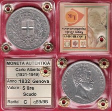 5 lire 1832 G Capelli più