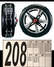 Catene da neve - Ragni neve TRAK 208 - Vedi foto per misure pneumatici - NUOVE -