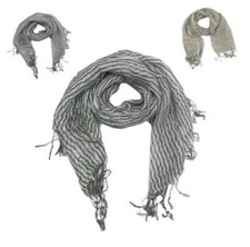 Nuova sciarpa di lino bianca