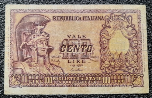 100 lire italia elmata - 100,