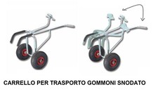 CARRELLO SNODATO ANTERIORE PER TRASPORTO GOMMONI - NAUTICA BARCA GOMMONE