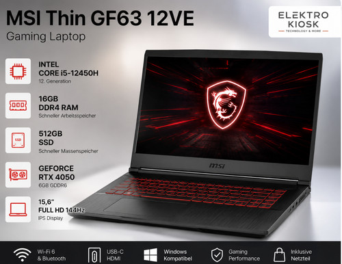Msi thin gf63 - msi, |
