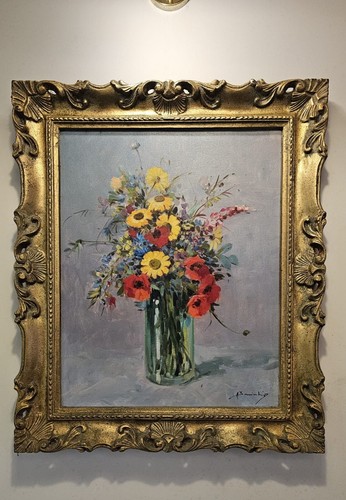 Fiori quadro olio tela - quadro, su