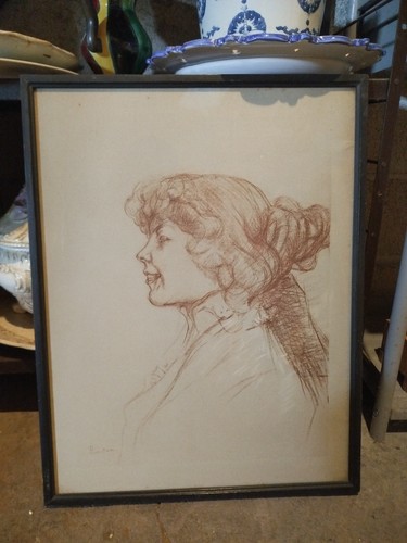 Tête femme profil d - femme, de