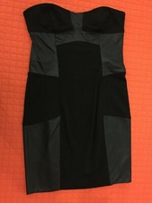 Sexy abito ecopelle tubino LIU JO DONNA JERSEY NERO tg 46 cerniera posteriore