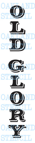 Old glory stencil - old,