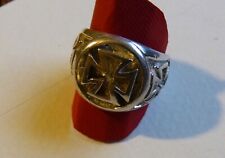 ANELLO CROCE DI MALTA IN ARGENTO Lucido 925 sterling silver