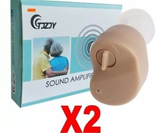 2 APPARECCHIO AMPLIFICATORE SUONO ORECCHIO INVISIBILE AURICOLARE  UDITO ACUSTICO