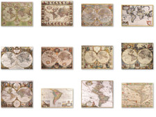 OLTRE 30 Mappe del Mondo Rare