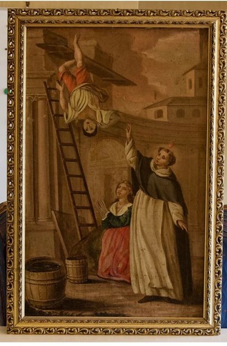 Frate dipinto con cornice - dipinto,