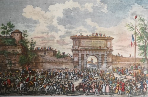 Incisione colorata 1800 - incisione,