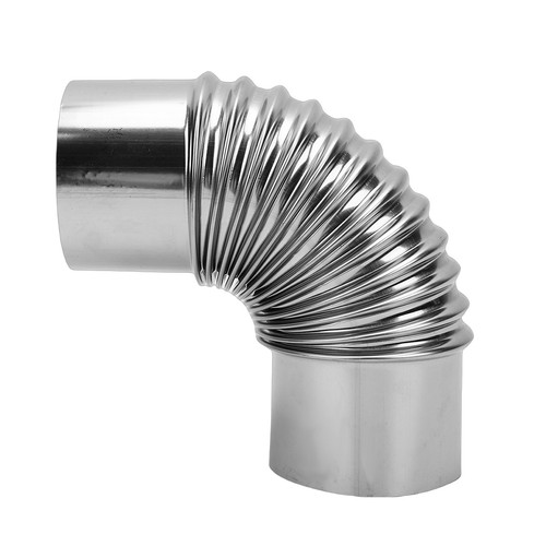 Gomito tubo stufa acciaio - gomito, inox