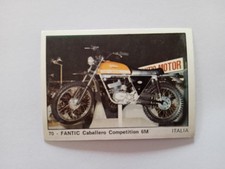 FIGURINA MOTO 2000 PANINI 1972 FANTIC CABALLERO COMPETITION 6M n 70 CON VELINA