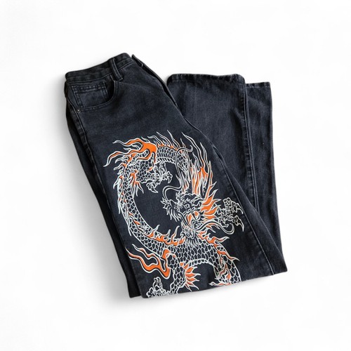Jeans shein stampa drago - jeans,