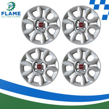 KIT COPPONI RUOTA 15" FIAT PANDA CON LOGO ROSSO