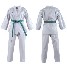 Dobok Basic TUSAH Omologato WT - Uniforme Taekwondo Collo Bianco Competizioni