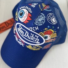 Cappello camionista von Dutch Blue Jax stampa all over nuovo con etichette - snapback regolabile