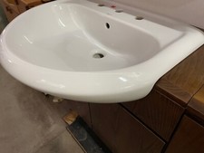 LAVABO SEMINCASSO A 3 FORI FLAMINIA METRO  CON DIFETTO V FOTO 7-9