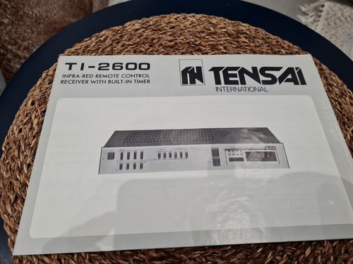 Manuale per tensai 2600 - tensai, ti
