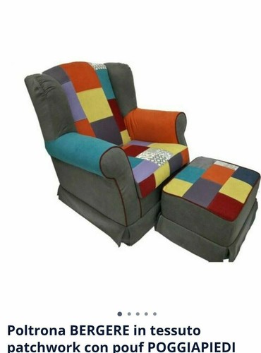 Poltrona patchwork fissa con - patchwork,