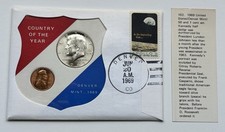 1969 U.S. 50 & 1 Cent Coins