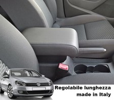 VW GOLF 6 Bracciolo regolabile portaoggetti ECOPELLE SUPERIOR NERO - PROMO 3 PZ.