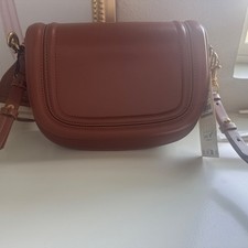 Borsa a tracolla/tracolla ZARA con patta convertibile marrone