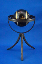 SFERA ARMILLARE TOLEMAICA Ferro battuto legno decoro a gigli fiorentini 1800 XIX