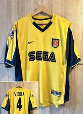 maillot football vintage shirt Arsenal FC Vieira 1999 2000 2001 M Nike SEGA