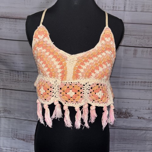Crop top con frange