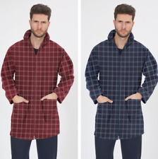 GIACCA UOMO DA CAMERA INVERNALE ZIP A SCACCHI IN CORAL PILE MORBIDO CORTA NATALE