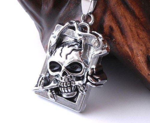 Grande teschio biker rosa - teschio,