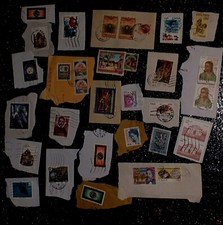 OCCASIONE REGALO BLOCCO FRANCOBOLLI  ITALIANI SU FRAMMENTO