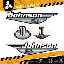 Decalcomania Adesivi Motore Fuoribordo Johnson 70 cv - BOMBARDIER