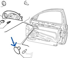 1x KIT ORIGINALE 71775574 TAPPO MANIGLIA TIRAPORTA ANTERIORE ALFA 147 GT