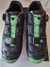 SCARPE DA MTB MERIDA MIS 43 BLACK GREEN USATE CON ATTACCHI