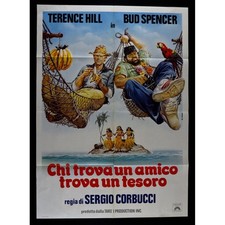 manifesto 2F CHI TROVA UN AMICO TROVA UN TESORO terence hill bud spencer A342