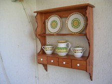 OFFERTA PIATTAIA MENSOLA  A MURO  ARREDO COLORE TAGLIA  LEGNO PIATTI PENSILE