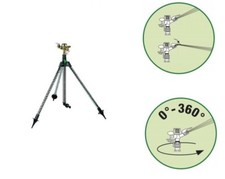 Irrigatore su treppiede metallico battente altezza regolabile giardino orto 