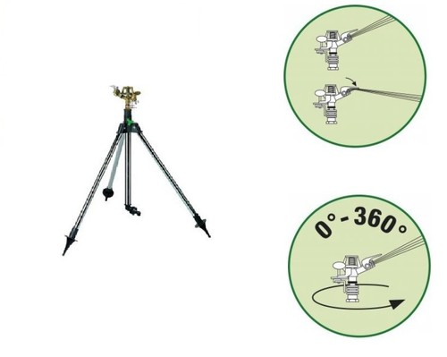Metal tripod irrigator - metal, swing