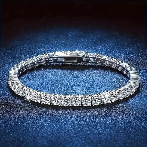 Bracciale tennis donna argento