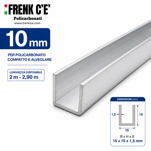 Profilo alluminio per - 10,