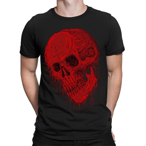 Shirt maglietta bloody skull - t-shirt,