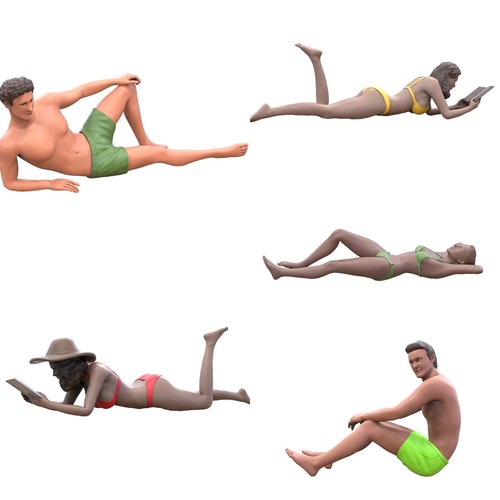 Set figure spiaggia 1 - figure,