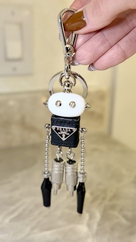 Portachiavi prada robot nero - prada,